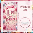 thumbnail image 2 of Pink Glitter 10th Birthday Banner Shiny Letters Single Digits Display Colorful Balloons Star Decorations I'm 10 Birthday Backdrop for Kids' Birthday Party Girls' Celebration Indoor Decoration, 2 of 9