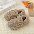 thumbnail image 2 of Miluxas Girls Winter Warm Shoes Soft-Soled Plush-Lined Slip-on Kids Winter Fleece Casual Shoes for Girls Khaki 1(34), 2 of 5