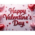 thumbnail image 4 of Valentine's Day Banner Heart Balloons Pink Roses Gift Box Backdrop Party Supplies Photography Props Romantic Decorations Festive Décor Background, 4 of 4