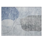 Addison Rugs Chantille ACN672 Blue 1'8" x 2'6" Indoor Outdoor Area Rug, Easy Clean, Machine Washable, Non Shedding, Bedroom, Entry, Living Room, Dining Room, Kitchen, Patio Rug