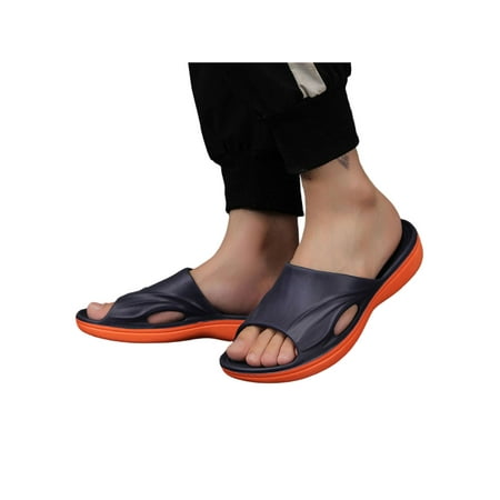 

Woobling Mens Shower Slipper Slides Flip Flops Summer Outdoor Indoor Vacation Slippers