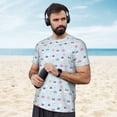 thumbnail image 4 of Wukai Rabbit In The Rain Print Men's Short-Sleeved Mesh T-Shirt,Quick-Dry Short Sleeve Workout T-Shirt-4X-Large, 4 of 8