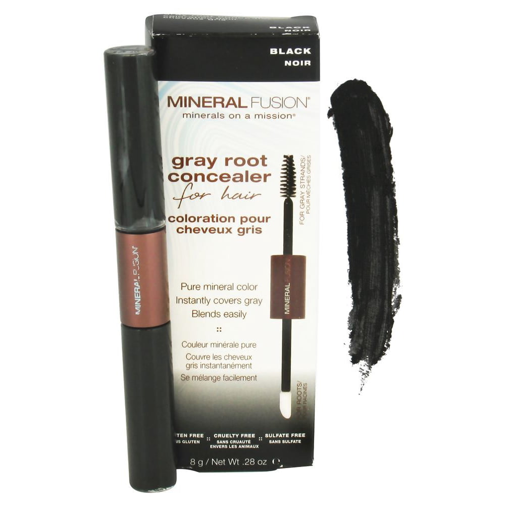 Mineral Fusion - Mineral Fusion Gray Root Concealer, Black, 0.28 Oz ...