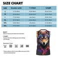 thumbnail image 6 of Fotbe Men's Colorful Wolf Head Print Men's Sleeveless Muscle Tank Tops Casual T-Shirts for Gym Workout Beach-Small, 6 of 8