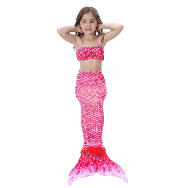 Traje de baño de sirena para niños Traje de baño de cola de sirena Ropa de baño Bikini Traje de baño de moda para niños