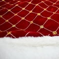 thumbnail image 5 of Mecorevxz 48 Inches Red Black Buffalo Plaid Christmas Tree Skirt Rustic Thick Xmas Tree Skirt with Snowflake Elk and Santa Claus for Christmas Decor(D), 5 of 9