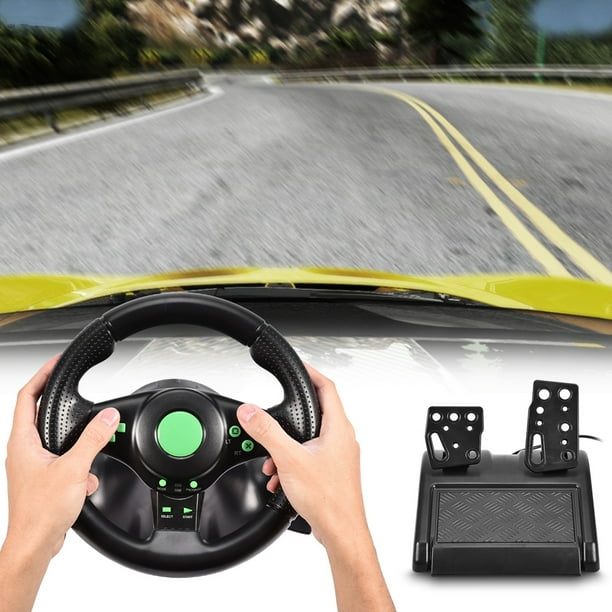 Yosoo Gaming Vibration Racing Steering Wheel Pedals Usb Wheel
