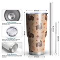 thumbnail image 6 of 30oz Happy Thanksgiving Day Tumblers Stainless Steel Tumbler with Lid and Straw,Vacuum Insulated Double Wall Travel Tumbler Cups Mug with Cleaning Brush for Coffee,Tea, 6 of 7