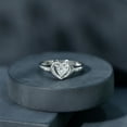 thumbnail image 5 of Rosec Jewels Lab Grown Diamond Heart Ring (5 mm, Ef-Vs Quality) - Minimalist Promise Ring for Women, with Jewelry Box, 10K White Gold, US 11.50, 5 of 9