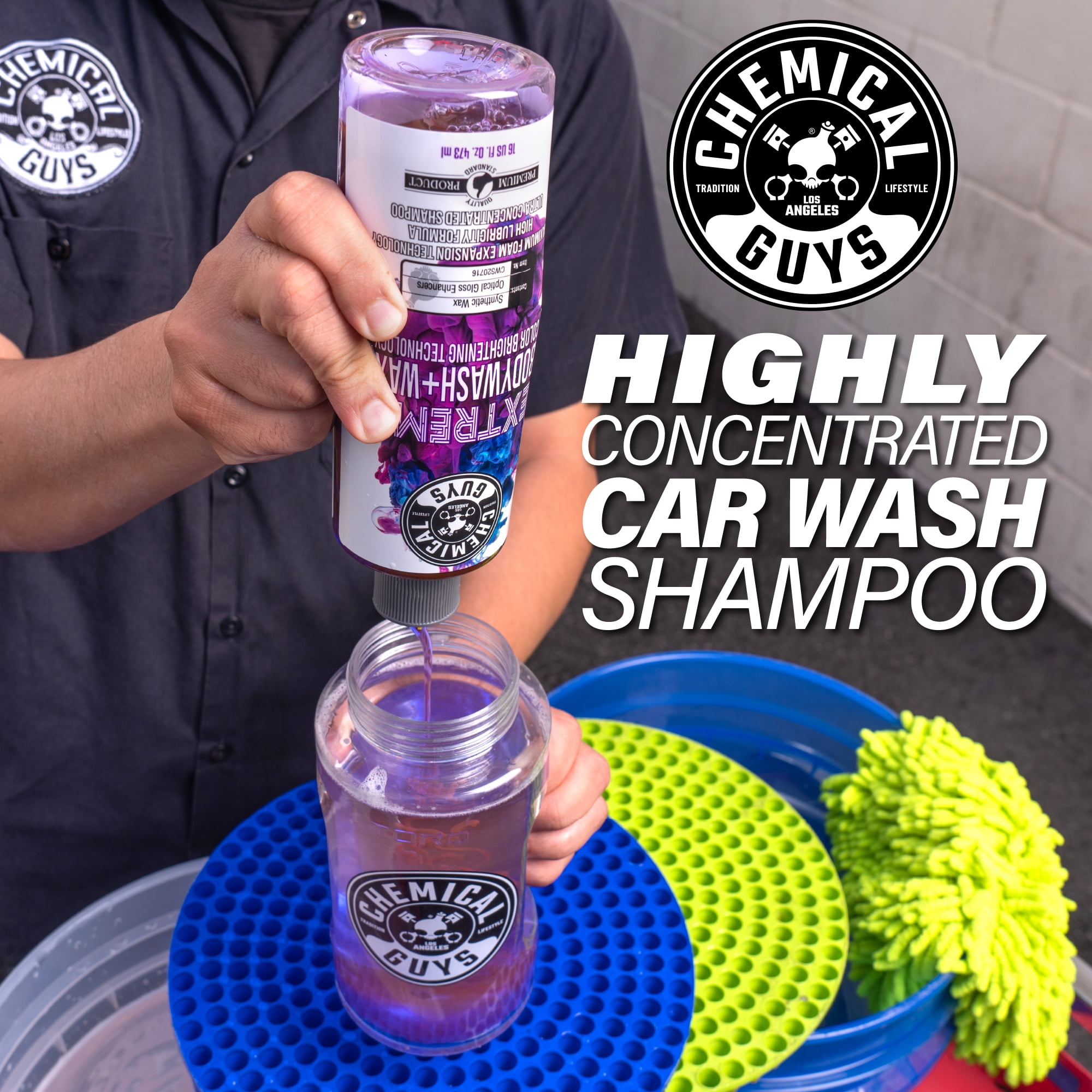 Chemical Guys CWS20716 Extreme Bodywash & Wax Foaming Car Wash Soap, 16 oz