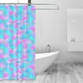 thumbnail image 2 of Shower Curtain, Purple Dragon Scales Waterproof Fabric Plastic Shower Curtain, Drying Fast Bathroom Curtain with 9 Buttonholes, Ruffle Shower Curtain 60x72in, 2 of 8