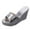 Silver, variant on eczipvz Shoes for Women Casual Summer Flat Sole Design Kid Espadrilles Platform Toe Wedge Sandal,Silver