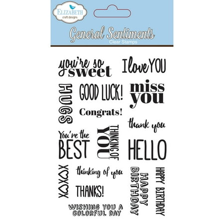 Elizabeth Crafts Clear Stamps 4"X6"-General Sentiments