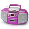 Lenoxx CD Boombox With Cassette and AM/FM, Purple