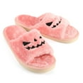 thumbnail image 2 of Holiday Savings 2022! Feltree Halloween Lantern Pumpkin Slippers Soft Plush Cozy Open Toe Women Indoor or Outdoor Fuzzy Slippers Gifts For Girls Ladies Women Girlfriend, 2 of 5