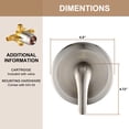 thumbnail image 2 of CASAINC Single-Function Shower Mixer Valves Wall Mount Brass Faucet Shower Mixer Fixtures With Single Handle Copper Valve, 2 of 6