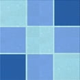 thumbnail image 1 of Ahgly Company Indoor Square Patterned Neon Blue Area Rugs, 4' Square, 1 of 1