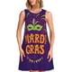 thumbnail image 1 of Easygdp Mardi Gras2 para Vestido Transpirable de Mujer, Vestido Suelto de Manga Corta con Pliegues y Bolsillos para el Verano, 1 of 7