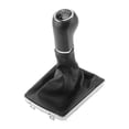 thumbnail image 1 of Perilla de cambio manual de 5 velocidades Unique Bargains con cubierta para Opel Astra H, perilla de palanca de cambios delantera de automóvil, plástico negro, cuero sintético, 1 pc, 1 of 1