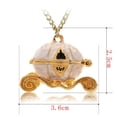 thumbnail image 2 of Pink Pumpkin Carriage Cinderella Style Necklace Fairy Tale anti-tarnish pendant Jewelry-14, 2 of 7