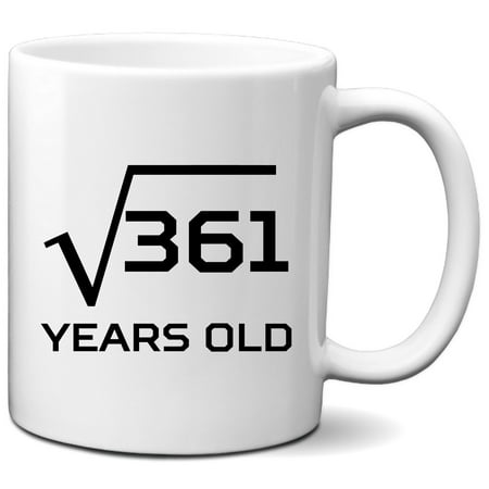 

19th Birthday Mug - Square Root of 361 Years Old Algebra Equation Math Coffee Mug
