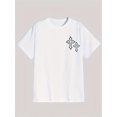thumbnail image 3 of Cross Print - Men's Front Printed Short-sleeved T-shirt - Comfortable & Breathable Casual Tops, 3 of 4
