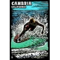 thumbnail image 3 of 15 fl oz Ceramic Mug, Cambria, California, Skimboard, Scratchboard, Dishwasher & Microwave Safe, 3 of 3