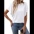 thumbnail image 2 of Camisas Formales Informales de Negocios para Mujer, Camisas de Verano, Mangas , Cuello Redondo, Mangas de Hoja de , Trajes 2025 L, 2 of 9