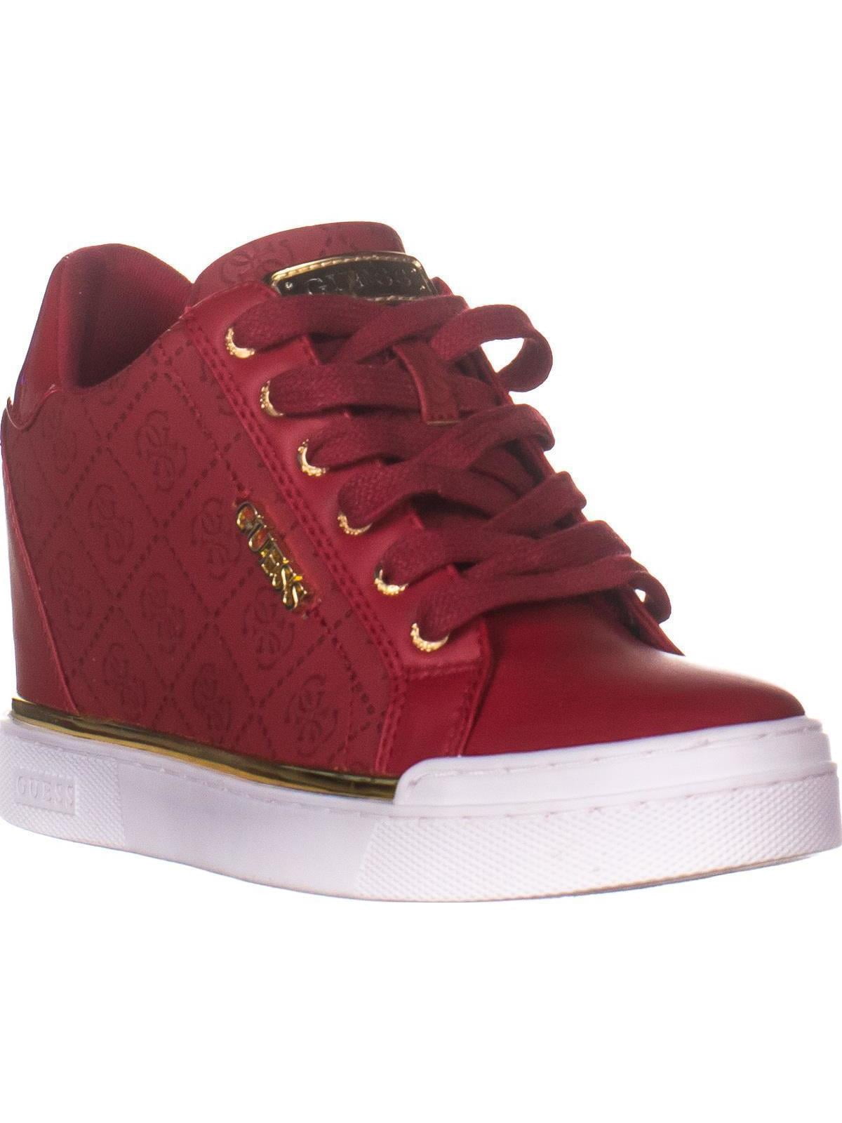guess flowers wedge sneakers