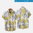 thumbnail image 1 of 2022 Summer Short Sleeve Shirts Original Risk Free Summer Print Shirts Ethnic Trend Men's Tops 042, 1 of 5