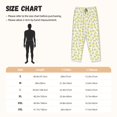 thumbnail image 3 of Wukai Yellow Lemon Leaves Women Pajama Pants Comfy Stretch Drawstring Palazzo Wide Leg Lounge Pant Comfy Sleepwear Yoga Pants-X-Large, 3 of 6