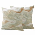 thumbnail image 2 of Pack of 2 Outdoor Pillow Covers 26x26 Inch Waterproof Sage Green Marble Throw Pillow Covers,Decorative Couch Pillow Case Sham Contemporary Abstract Fluid Art Patio Garden Pillowcases Cushion Covers, 2 of 8
