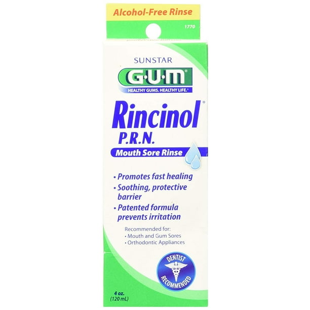 Rincinol P.R.N. Mouth Sore Rinse Soothing Protective Barrier Promotes