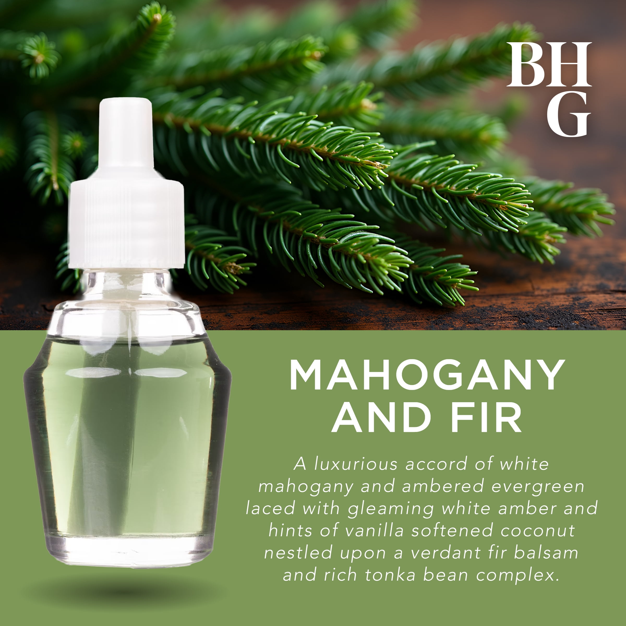 Better Homes & Gardens Aroma Accent Fragrance Oil Refill 24 mL, Mahogany & Fir
