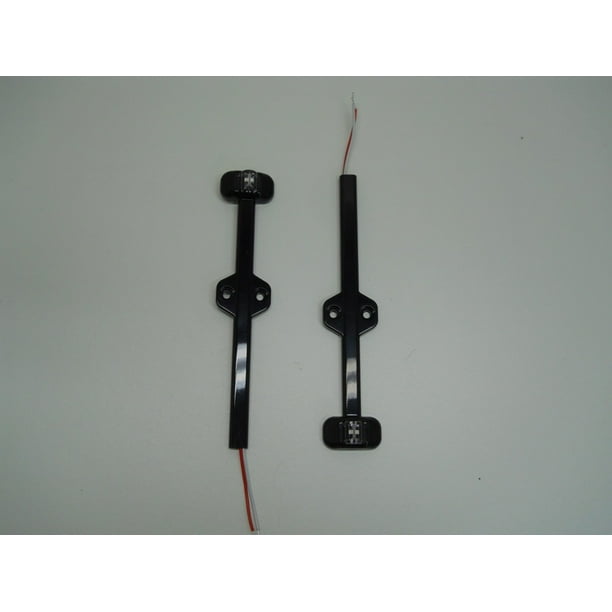 1 Pair Tecniq Red/Amber Trailer Fender marker light black case LED