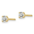 thumbnail image 2 of 14K Yellow Gold Earring Stud Women'S Diamond Lab Grown Round, 2 of 2