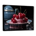 thumbnail image 2 of Designart "Dessert Explosion Cherry Sundae" Floral Framed Wall Art - Traditional Red Cherry Entryway Framed Wall Art, 2 of 6