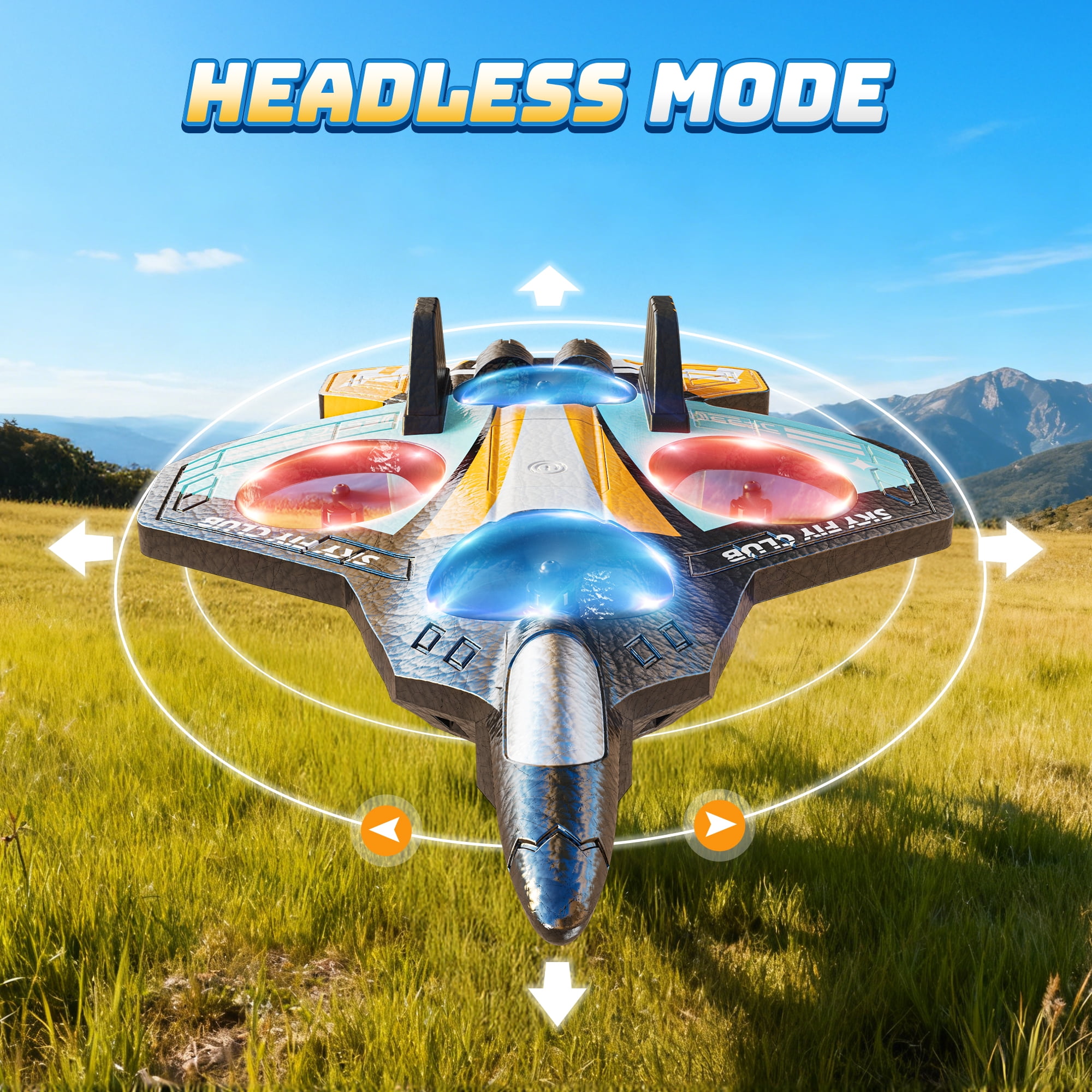 Drones for Kids Mini Stunt Remote Control Airplane, Lightweight Foam Design Plane with 2.4GHz Headless Mode Gliding, One-Key Takeoff, 2 Batteries