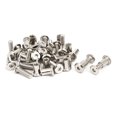 thumbnail image 1 of Unique Bargains M6x20mm Male Thread Cupboard Cabinet Socket Hex Screw Post Silver Tone 20pcs, 1 of 4
