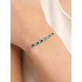 thumbnail image 2 of Forever Facets Lab Grown Diamond and Created Emerald Sterling Silver Bolo Bracelet, Adult Female, 2 of 8