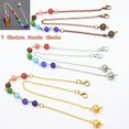 thumbnail image 5 of Creative Gift Gold Color Silver Color Jewelry Findings 7 Chakra Bead Bead Pendulum Chain Pendulum Pendant Accessories Chakra Bead Chain 7 Chakra Gem Stone Beads Chain BRONZE 7 BEAD, 5 of 8