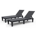 thumbnail image 3 of Home Furniture Oslo Patio Reclining Sun Lounger Black - Set Of 2, 3 of 6