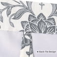 thumbnail image 5 of DriftAway Twyla Linen Blend Blackout Tie Up Curtain for Kitchen Boho Floral Printed Tie Up Shade for Bedroom Adjustable Balloon Rod Pocket 63"L x 45"W Ivory Gray, 5 of 9