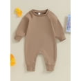 thumbnail image 2 of Wassery Baby Boys Girls Fall One Piece Jumpsuits Newborn Boys Girls Long Sleeve Romper Pants Infant Boys Girls Spring Onesie Bodysuit Clothes 0-18M, 2 of 9