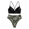 thumbnail image 1 of Girls Two Piece Swimsuit Women Two Piece Flower Print Split Sets Plus Size Beachwear Swimsuit Bikini, 1 of 6