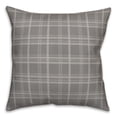 thumbnail image 2 of Creative Products Gray White Plaid 18x18 Spun Poly Pillow, 2 of 3