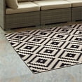 thumbnail image 6 of Pemberly Row 94.5x122" Geometric Diamond Trellis Area Rug in Black and Beige, 6 of 7