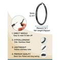 thumbnail image 5 of PROSTEEL Chunky Earrings for Women Black Large Hoop Earrings 70mm Stainless Steel Christmas Birthday Valentine Day Jewelry Gifts for Mom daughter Adults Age, 5 of 7