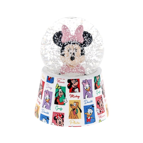 Disney Minnie Mouse Pink 3-Inch Mini Light-Up Snow Globe
