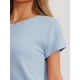 thumbnail image 5 of INSPIRAR CHIC Pijamas de Mujer con Mangas Cortas y Pantalones Cortos de Cintura Elástica Conjuntos de Ropa de Lounge Casual L Azul, 5 of 6
